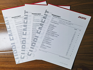 Avans Hogeschool transcript