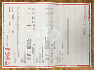 McGill University transcript