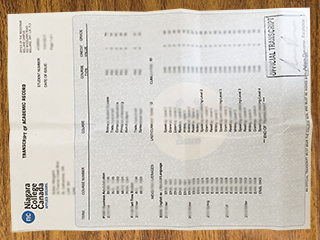 Niagara College transcript