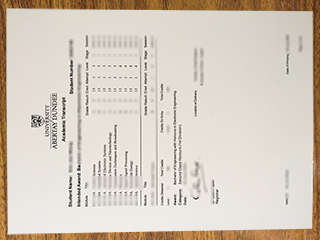 Abertay University transcript