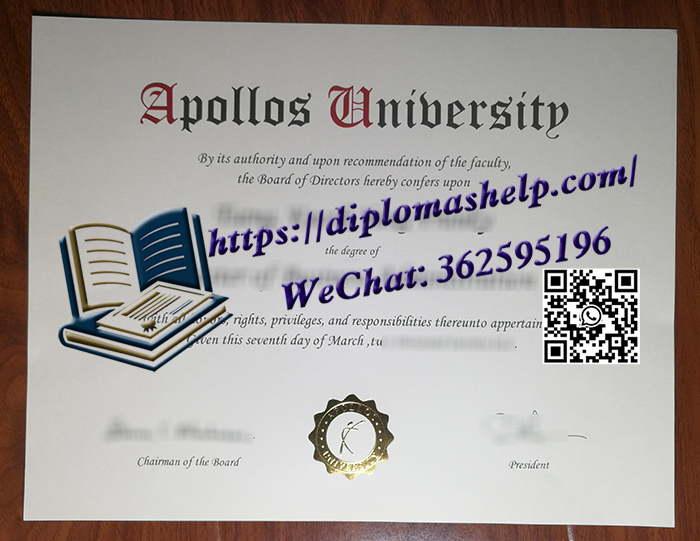 Apollos University diploma
