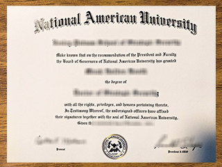 美国国立大学毕业证书