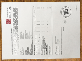 布里斯托大学官方成绩单