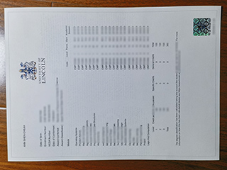 英国林肯大学成绩单