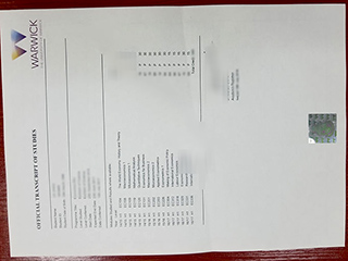 University of Warwick transcript