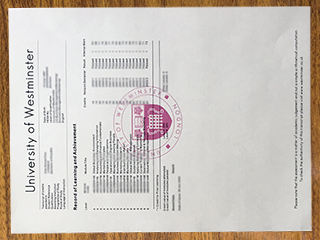 英国威斯敏斯特大学成绩单