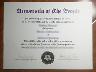 美国人民大学毕业证书