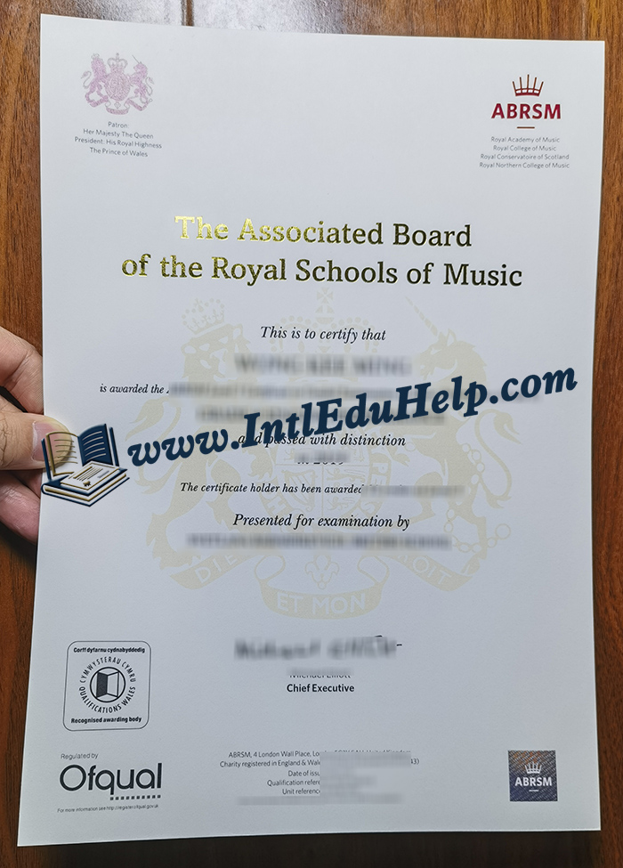ABRSM certificate