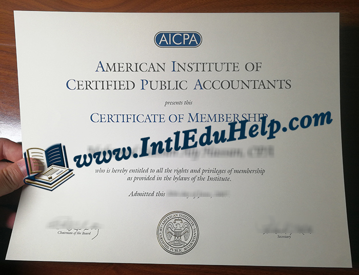 AICPA certificate