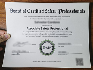 Associate Safety Professional certificate