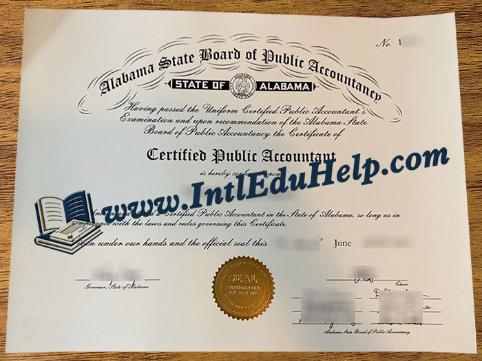 Alabama CPA certificate