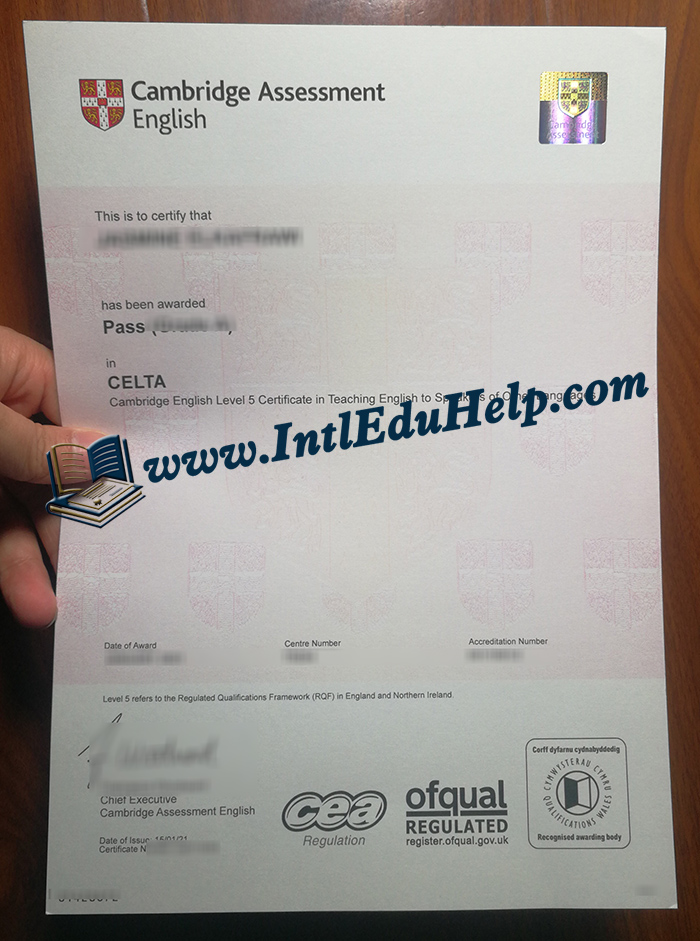CELTA certificate