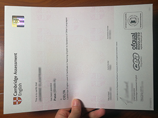 Cambridge CELTA certificate