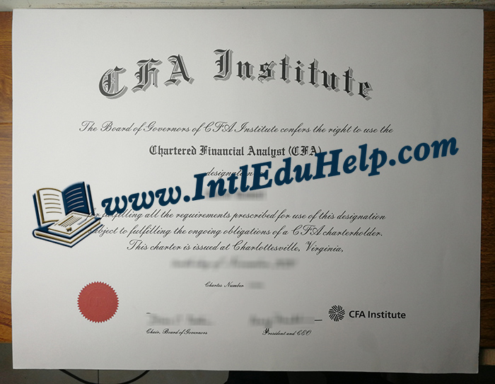 CFA certificate