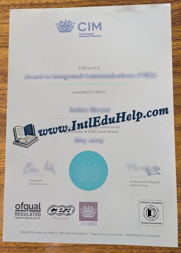 CIM certificate