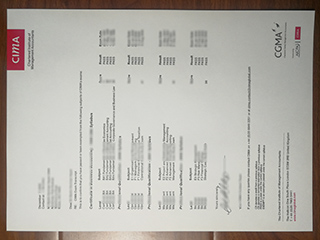 CIMA official transcript