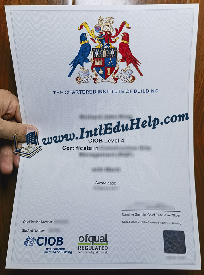 CIOB certificate