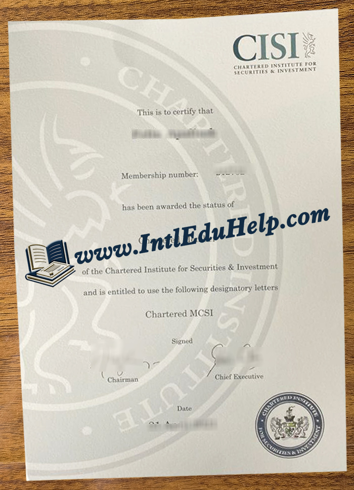 CISI certificate