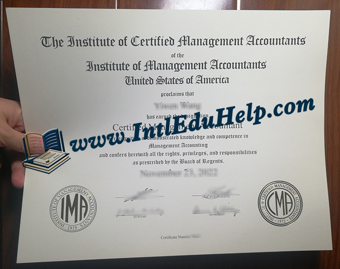 CMA certificate