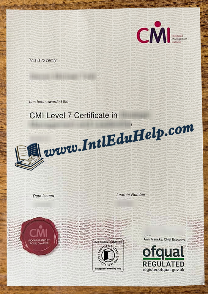 CMI certificate