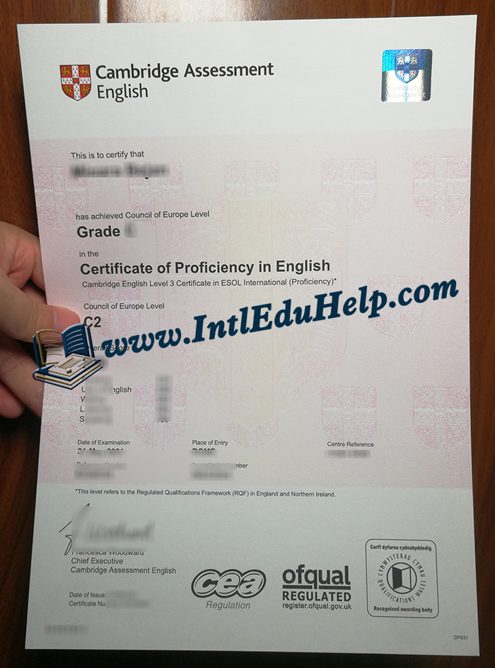 C2 Proficiency certificate