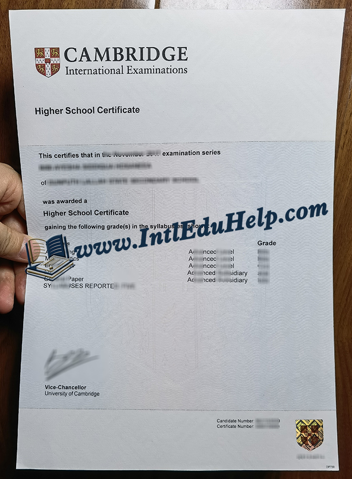Cambridge Higher School certificate