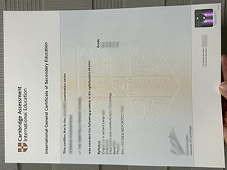 IGCSE certificate