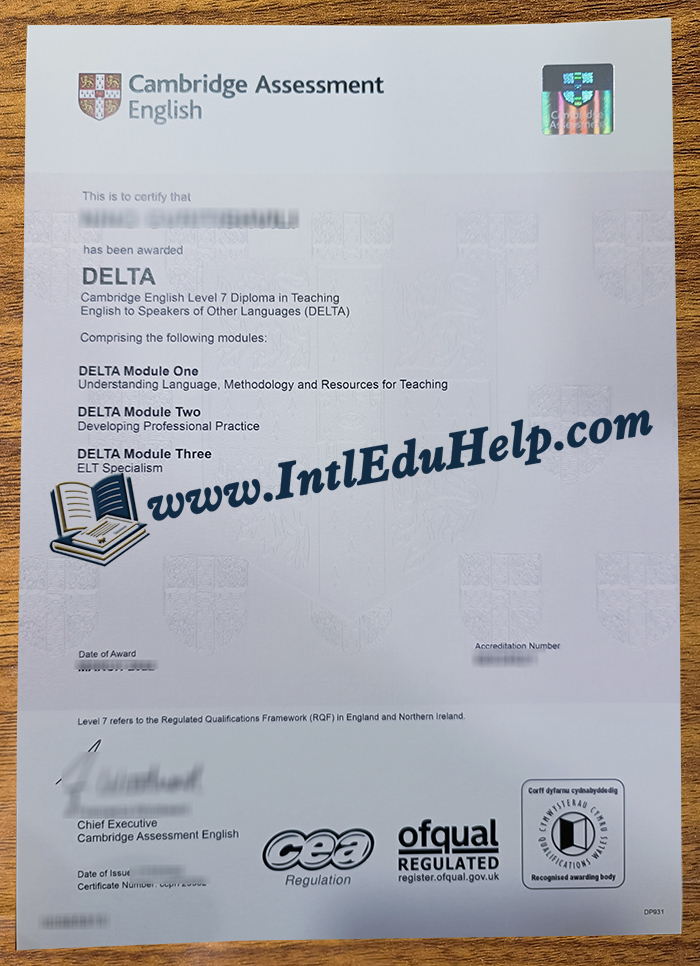 DELTA certificate