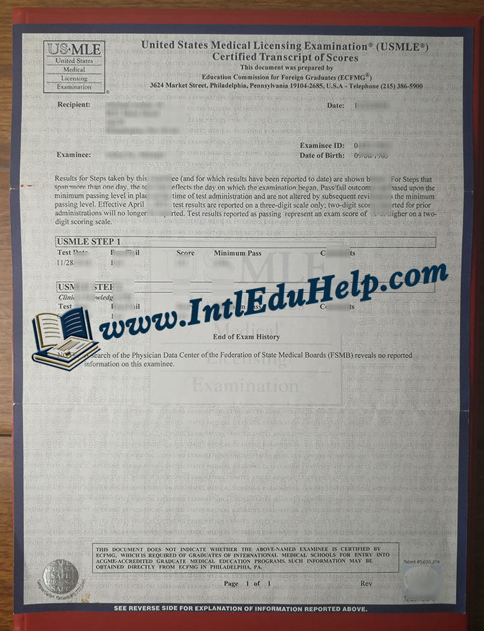ECFMG transcript