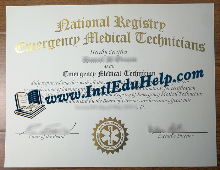 EMT certificate