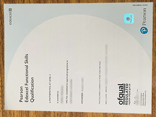 Edexcel Functional Skills Maths certificate