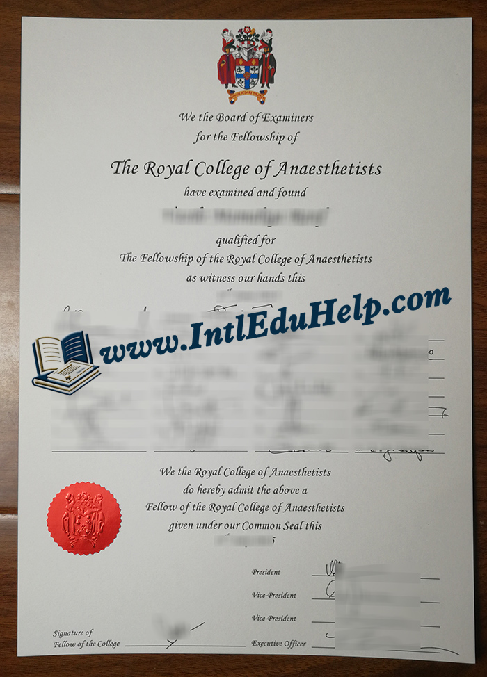 FRCA certificate