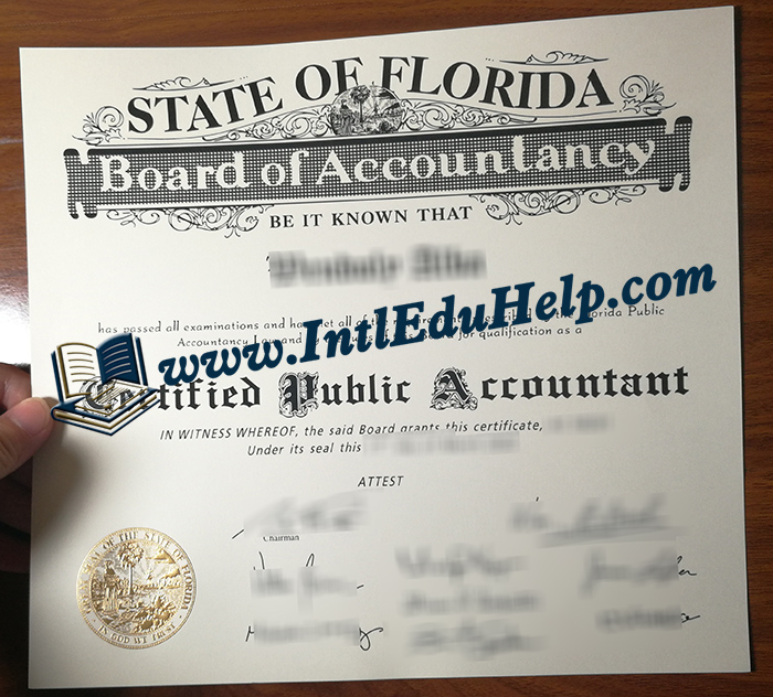 Florida CPA certificate