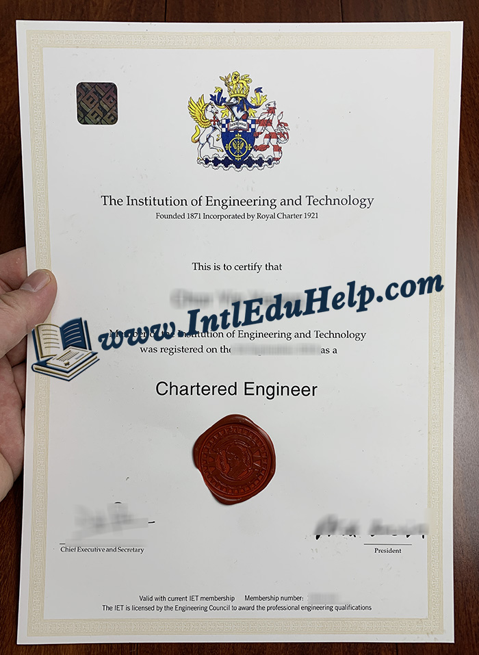 IET certificate