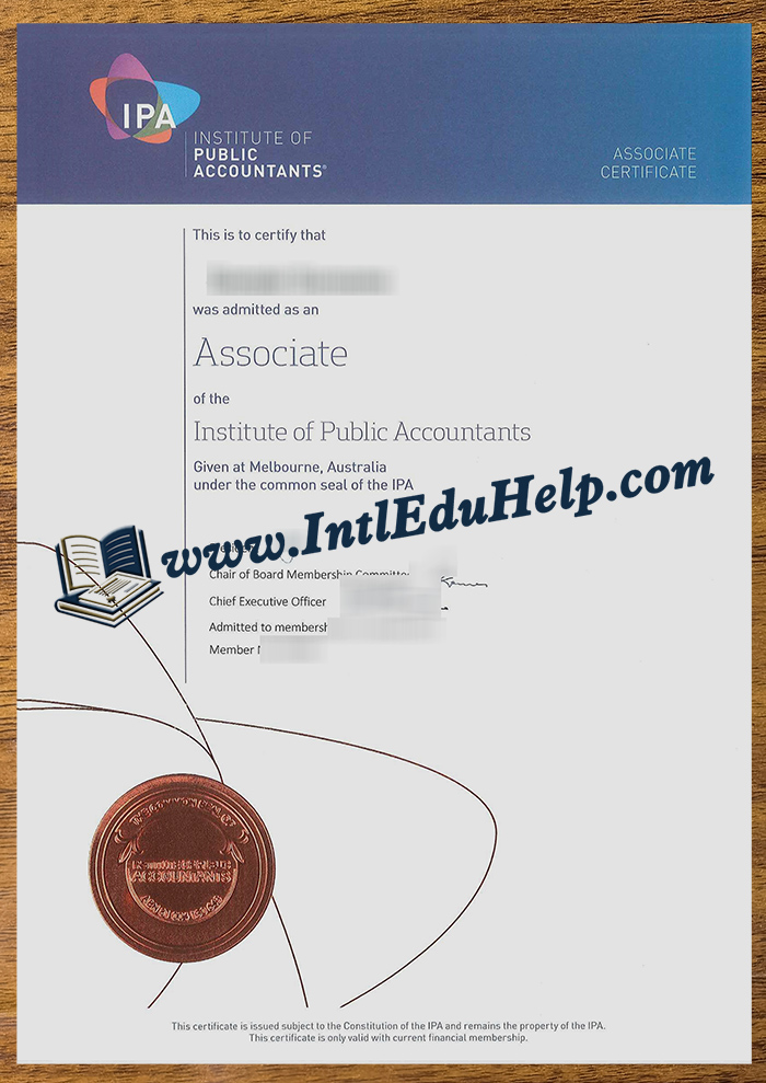 IPA certificate