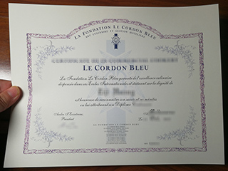 Le Cordon Bleu diploma