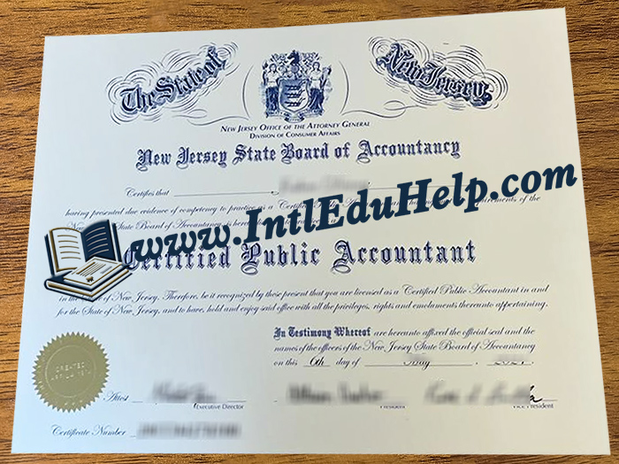 New Jersey CPA certificate