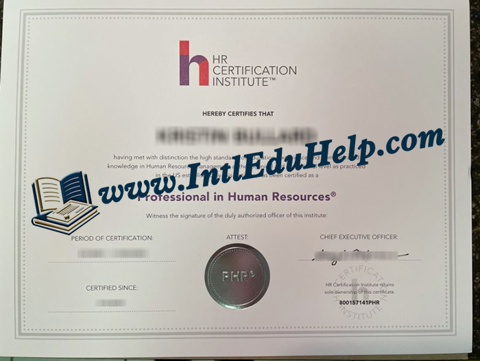 PHR certificate