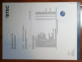 BTEC transcript