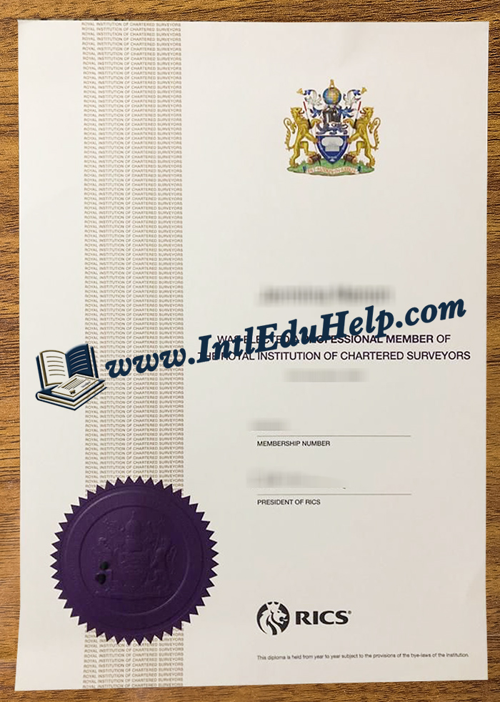 RICS Certificate