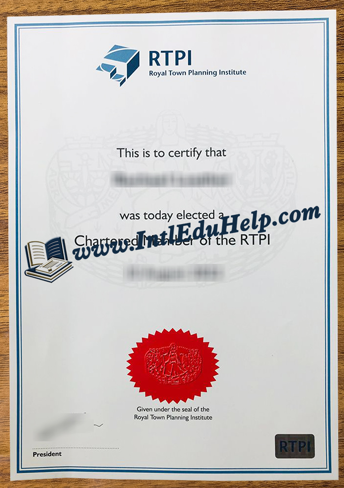 RTPI certificate