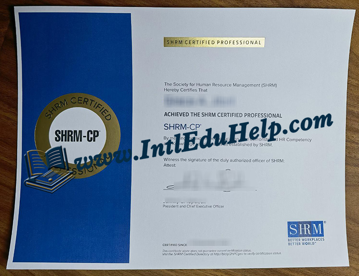 SHRM-CP certificate