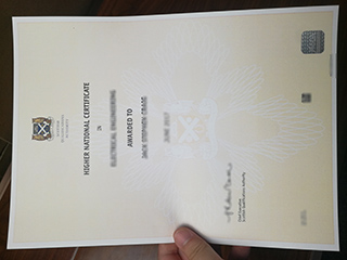SQA HNC certificate