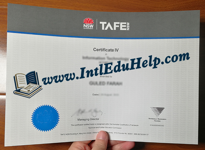 TAFE NSW certificate