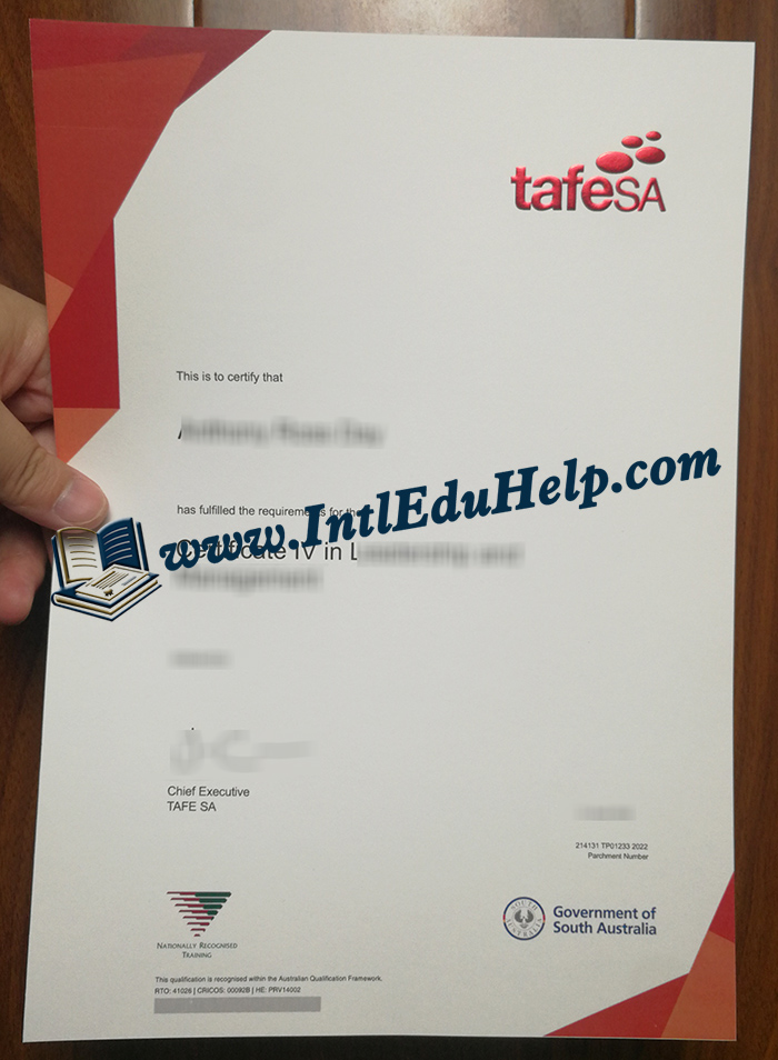 TAFE SA certificate