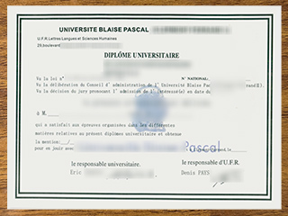 Université Blaise-Pascal degree