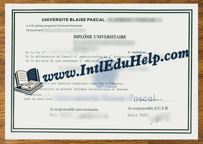 Université Blaise-Pascal diploma