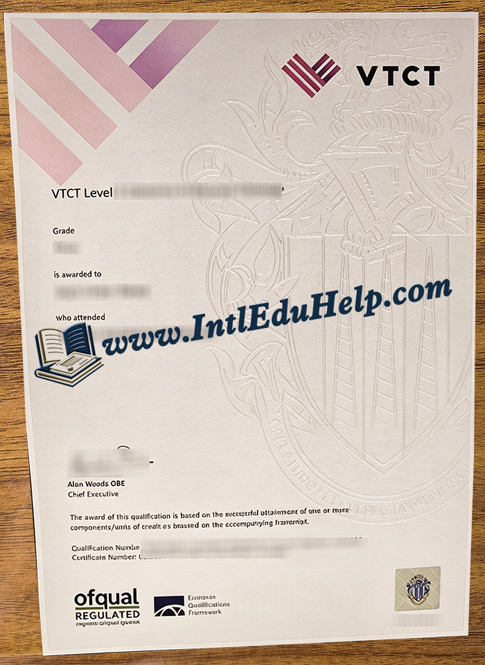 VTCT certificate