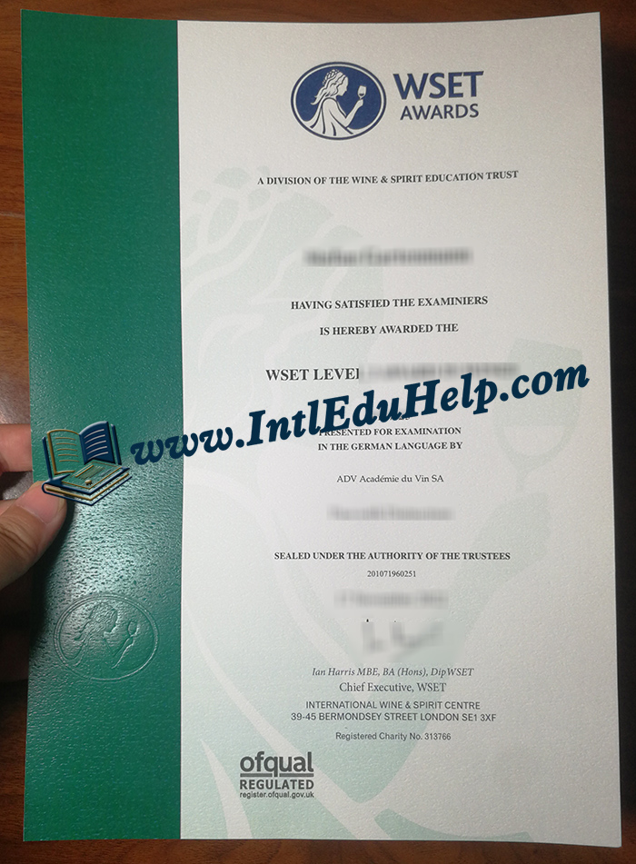 WSET Level 3 Award in Wines
