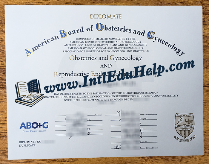 ABOG certificate